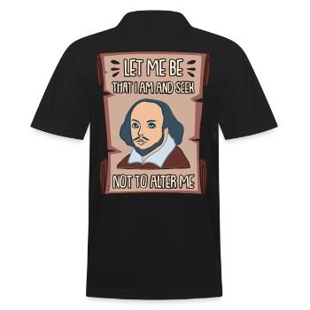 William Shakespeare - Männer Poloshirt - Schwarz - Hinten - Kai (181cm)