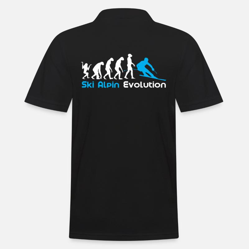 Ski Alpin Evolution - Männer Poloshirt - Schwarz