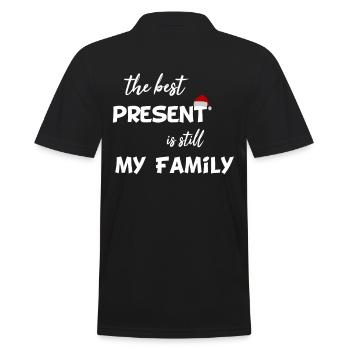 Noël - Le meilleur cadeau, c'est toujours ma famille - Polo Homme - noir - Dos - Kai (181cm)