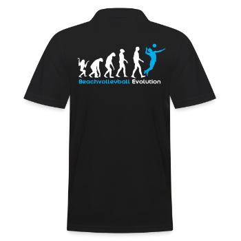 Beach volleyball evolution - Men's Polo Shirt - black - Back - Kai (181cm)