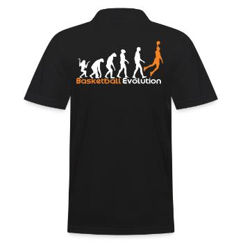 Basketball Evolution - Men's Polo Shirt - black - Back - Kai (181cm)