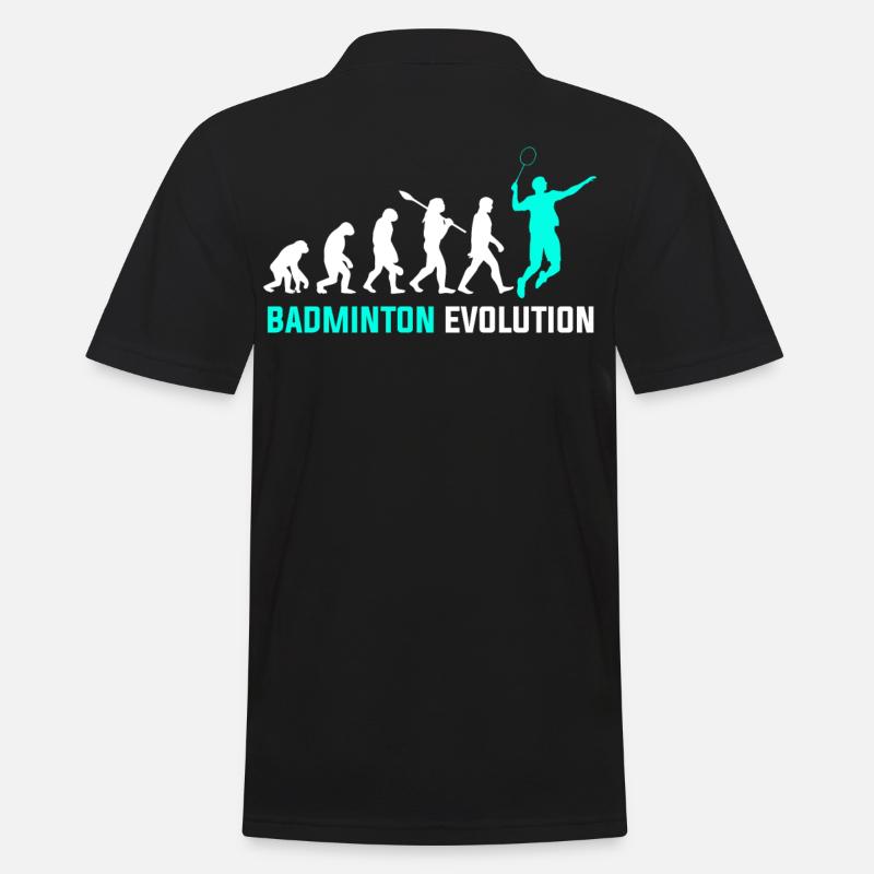 Badminton Evolution - Männer Poloshirt - Schwarz