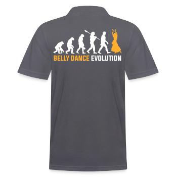 Bauchtanz Evolution - Männer Poloshirt - Anthrazit - Hinten - Nico (186cm)