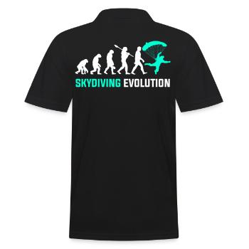 Skydiving Evolution - Men's Polo Shirt - black - Back - Kai (181cm)