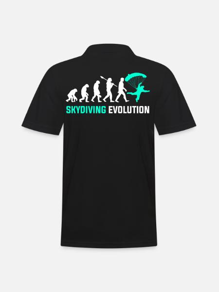 Skydiving Evolution - Men's Polo Shirt - black