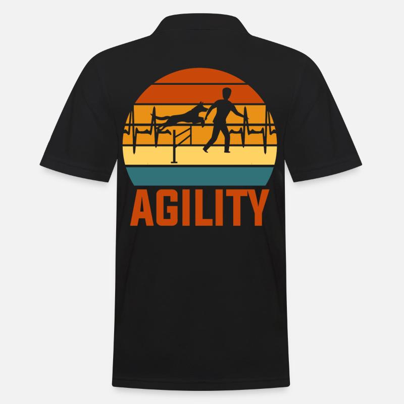 Agility Herzschlag - Männer Poloshirt - Schwarz