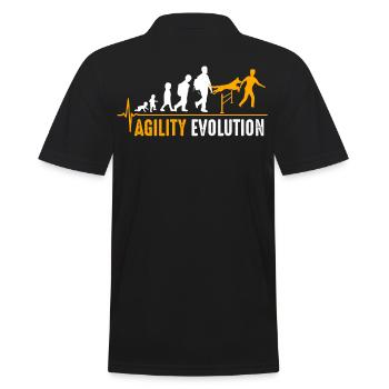 Agility Geburt - Männer Poloshirt - Schwarz - Hinten - Kai (181cm)