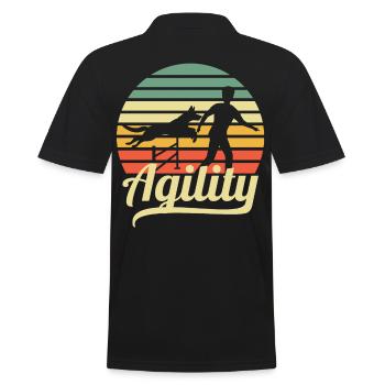 Agility - Men's Polo Shirt - black - Back - Kai (181cm)