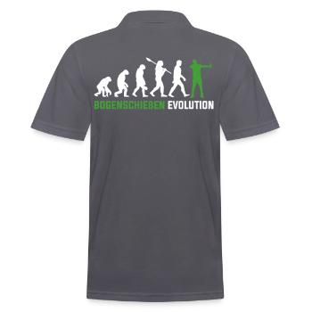 Bogenschießen Evolution - Männer Poloshirt - Anthrazit - Hinten - Nico (186cm)