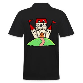 Burg Ritterburg Schloss Festung Ritterburg Kinder - Men's Polo Shirt - black - Back - Kai (181cm)