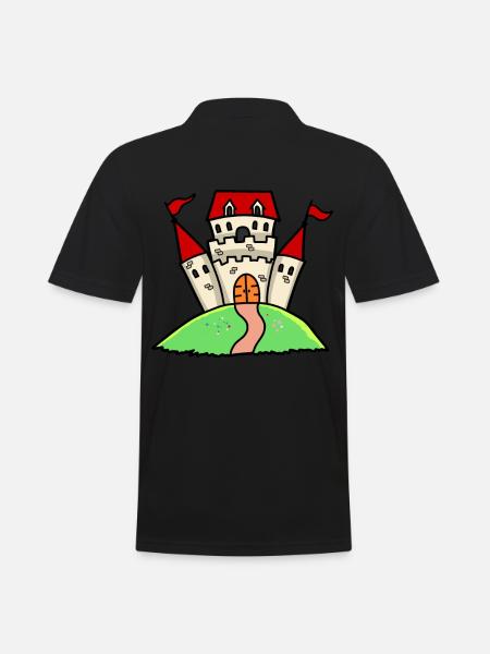 Burg Ritterburg Schloss Festung Ritterburg Kinder - Herre poloshirt - sort