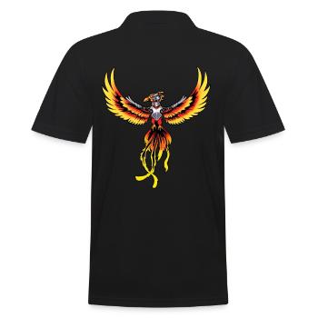 Phonix bird fantasy birds - Men's Polo Shirt - black - Back - Kai (181cm)