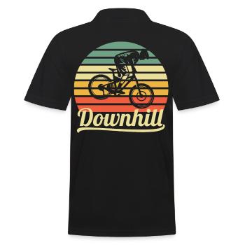 Downhill - Men's Polo Shirt - black - Back - Kai (181cm)