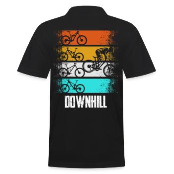Downhill Retro - Men's Polo Shirt - black - Back - Kai (181cm)