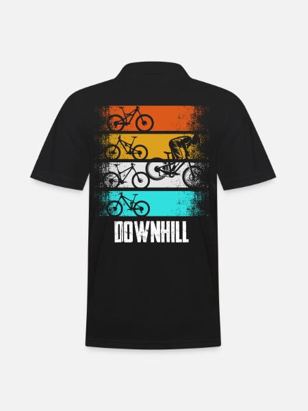 Downhill Retro - Men's Polo Shirt - black