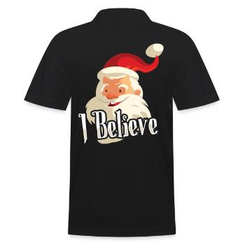 I believe in Santa Claus - Men's Polo Shirt - black - Back - Kai (181cm)