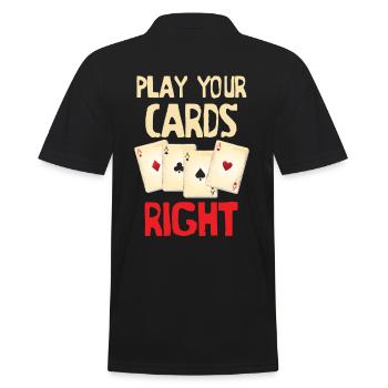 Cool Play Your Cards Right Joueurs de cartes cadeau - Polo Homme - noir - Dos - Kai (181cm)
