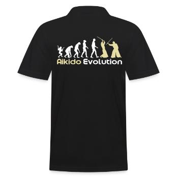 Evolution de l'Aïkido - Polo Homme - noir - Dos - Kai (181cm)