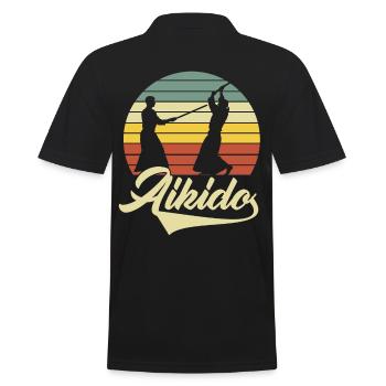 Aïkido - Polo Homme - noir - Dos - Kai (181cm)