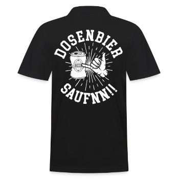 Canned beer booze!! - Men's Polo Shirt - black - Back - Kai (181cm)