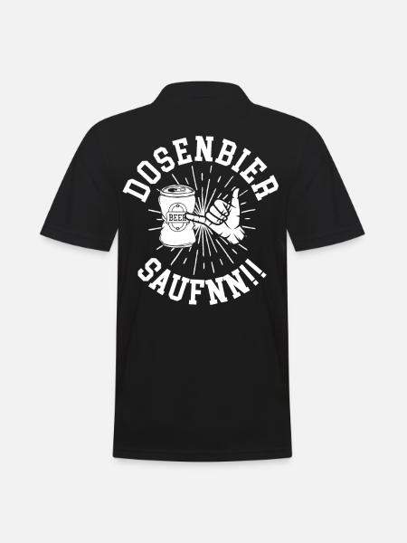 Dosenbier Saufnn!! - Männer Poloshirt - Schwarz