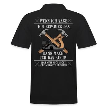 Cadeau de bricolage drôle - Polo Homme - noir - Dos - Kai (181cm)