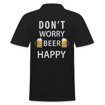 Lustige Bier Alkohol Sprüche - Männer Poloshirt - Schwarz - Hinten - Kai (181cm)