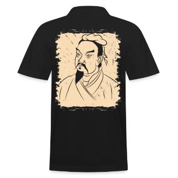 Portrait de Sun Tzu - Polo Homme - noir - Dos - Kai (181cm)