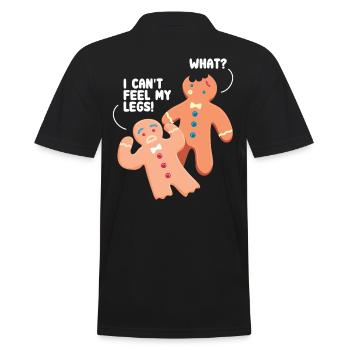 Gingerbread Gingerbread gingerbread man - Men's Polo Shirt - black - Back - Kai (181cm)