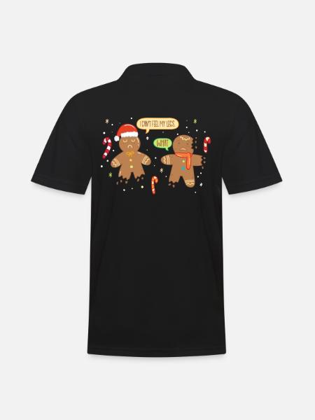 Lebkuchen Gingerbread Lebkuchenmann Zuckerstange - Männer Poloshirt - Schwarz