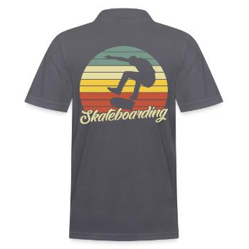 Skateboarding - Men's Polo Shirt - charcoal grey - Back - Nico (186cm)