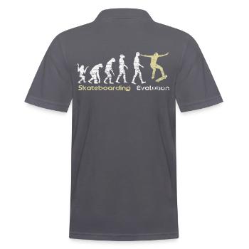 Skateboard Evolution Skater - Männer Poloshirt - Anthrazit - Hinten - Nico (186cm)