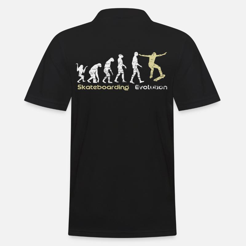 Skateboard Evolution Skater - Männer Poloshirt - Schwarz