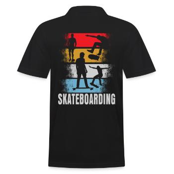 Skateboard Skate Retro Gift - Polo Homme - noir - Dos - Kai (181cm)