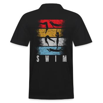 Moniteur de natation rétro - Polo Homme - noir - Dos - Kai (181cm)
