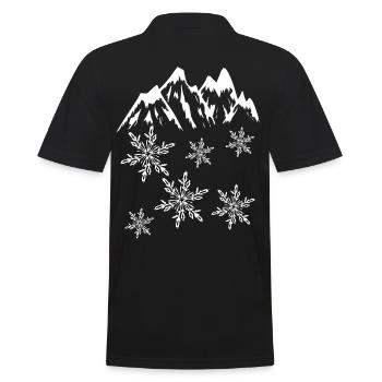Montagne montagnes neige nature alpiniste Noël - Polo Homme - noir - Dos - Kai (181cm)