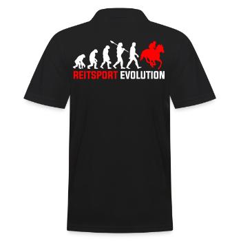 Reitsport Evolution - Männer Poloshirt - Schwarz - Hinten - Kai (181cm)