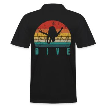 Diving Water sports swimming pool - Men's Polo Shirt - black - Back - Kai (181cm)