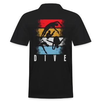 Plongée rétro - Polo Homme - noir - Dos - Kai (181cm)