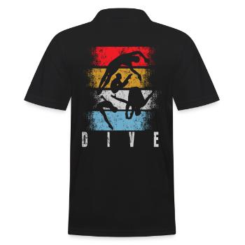 Plongée Plongée Rétro - Polo Homme - noir - Dos - Kai (181cm)