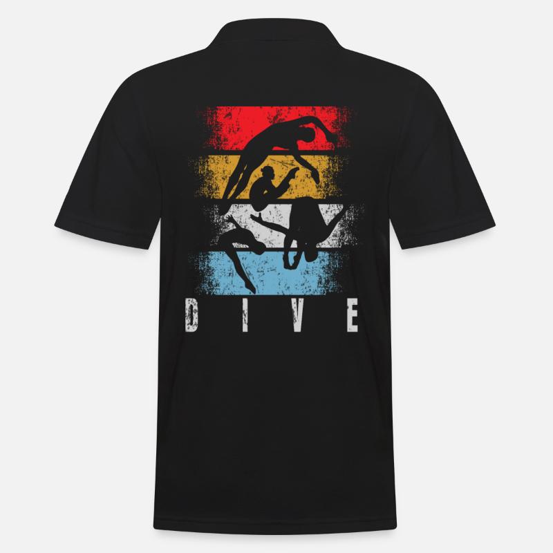 Plongée Plongée Rétro - Polo Homme - noir