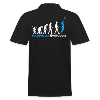 Volleyball Evolution - Männer Poloshirt - Schwarz - Hinten - Kai (181cm)