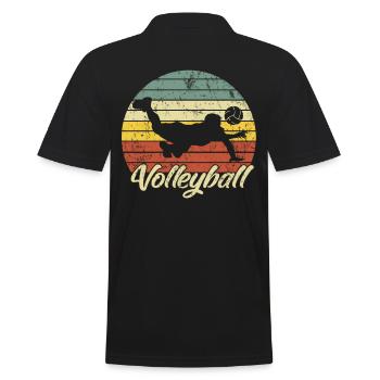 Volleyball beach volleyball gift - Men's Polo Shirt - black - Back - Kai (181cm)