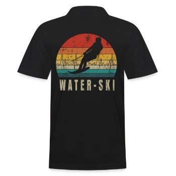 Water-water skiing heartbeat - Men's Polo Shirt - black - Back - Kai (181cm)