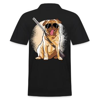 Mobs Hunter Dogs Tshirt - Men's Polo Shirt - black - Back - Kai (181cm)