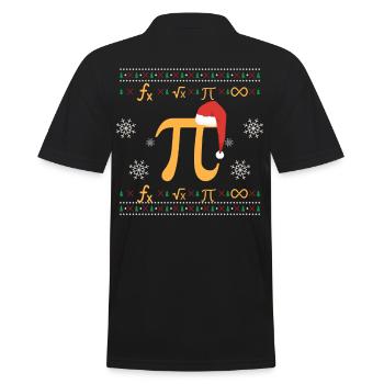 Ugly Christmas Algebra Mathe Pi - Männer Poloshirt - Schwarz - Hinten - Kai (181cm)