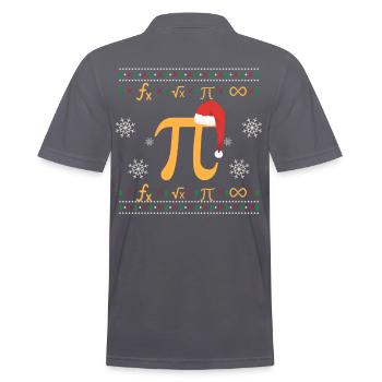 Ugly Christmas Algebra Math Pi - Men's Polo Shirt - charcoal grey - Back - Nico (186cm)