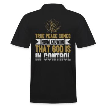 Proverbe chrétien - évangélisation - Polo Homme - noir - Dos - Kai (181cm)