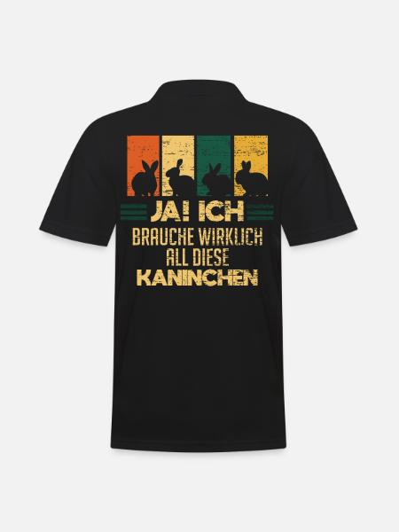 Kaninchen Kaninchenzüchter Hase - Männer Poloshirt - Schwarz