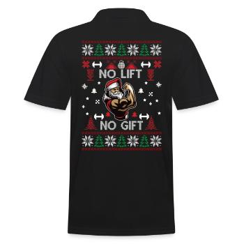 Le gymnase de Noël laid Santa Gym dit - Polo Homme - noir - Dos - Kai (181cm)